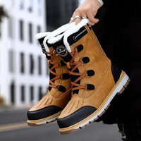 Otmer | Herren Gefüttert Schneestiefel | Wasserdicht in Beige