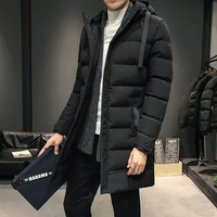 Claudius | Herren Winter Steppjacke | Daunenjacke Lange in Schwarz