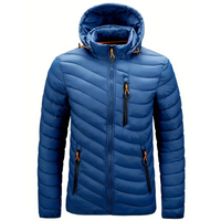 Zigmund | Herren Winter Steppjacke | Daunenjacke Schwarz in Blau