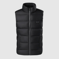 Oasis | Herren Beheizbare Jacke | Ärmellose Steppweste in Schwarz