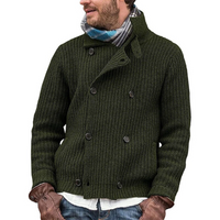 Arkadi | Strickjacke Herren | Elegant in Dunkelgrün