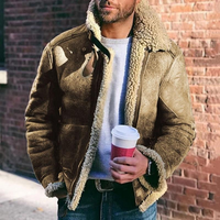 Jester | Herren Winterjacke Schwarz | Kurz Mantel in Khaki
