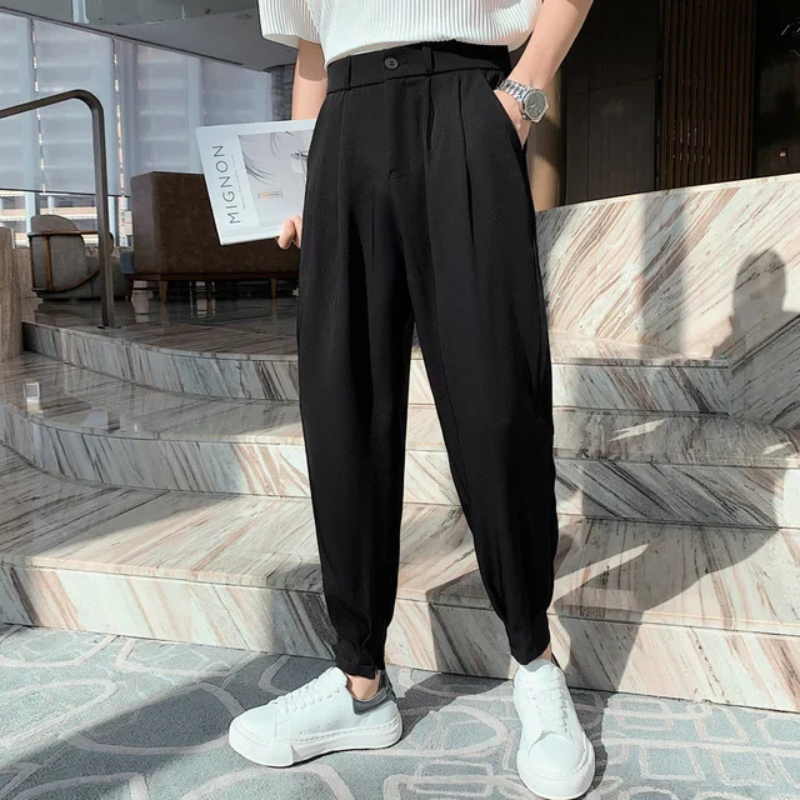 Andrew | High Waist Hose Herren | Plissee