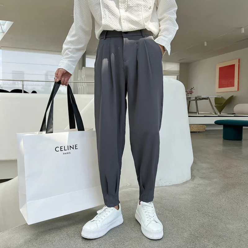 Andrew | High Waist Hose Herren | Plissee