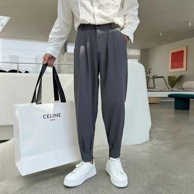 Andrew | High Waist Hose Herren | Plissee