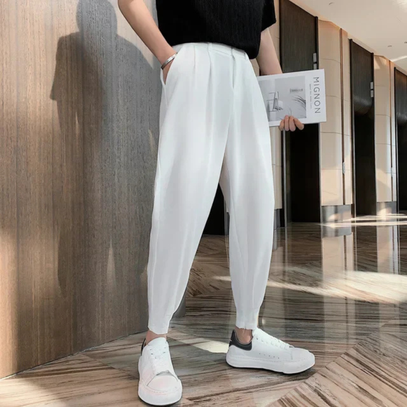 Andrew | High Waist Hose Herren | Plissee