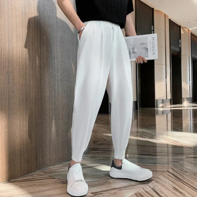 Andrew | High Waist Hose Herren | Plissee