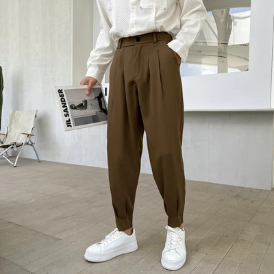 Andrew | High Waist Hose Herren | Plissee