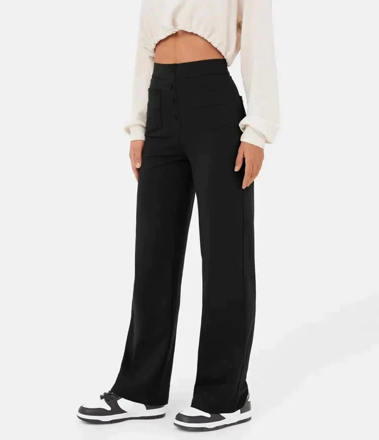 Elastische Hohe Taille Damenhose - Isabeau