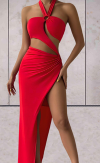 Jelly | Hochzeitsgast Kleid Elegante | Maxi in Rot
