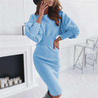 Fatima | Hochzeitsgast Kleid Elegante | Midi in Himmelblau