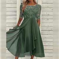 Rosebelle | Hochzeitsgast Kleid Elegante | Midi in Grün