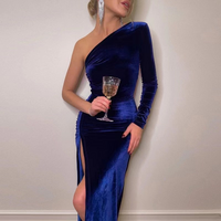 Solenn | Hochzeitsgast Kleid Schöne | Midi in Blau