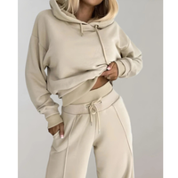 Ida | Gemütlicher Jogginganzug mit Kapuze in Beige