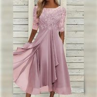 Lieselotte | Damen Festliches Abendkleid Hochzeitsgesellschaft – Festkleid Hochzeit 2026 in Rosa