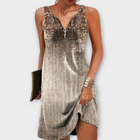 Tessa - Midi Kleid in Gold