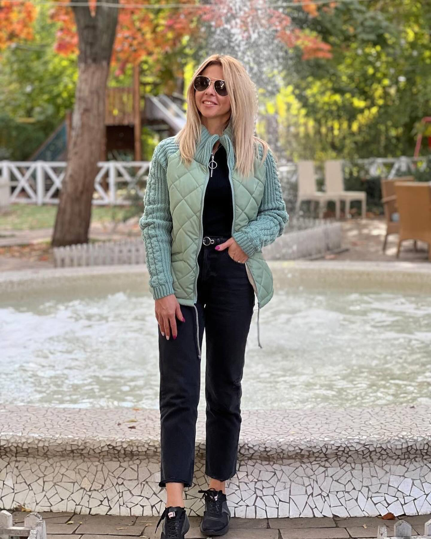 Katrin | Patchwork Jacke mit Stehkragen