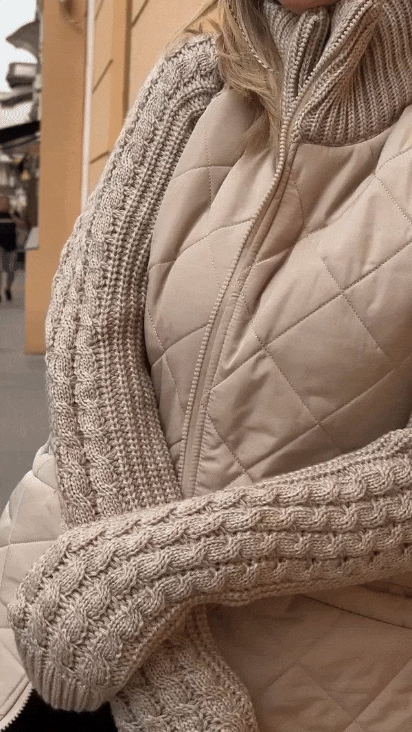 Katrin | Patchwork Jacke mit Stehkragen
