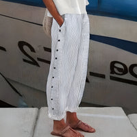 Dagny | Leichte Leinenhose in Grau