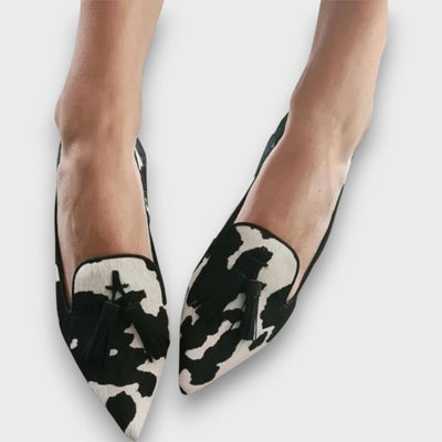 Ferina – Elegante Mokassins mit spitzer Form und zweifarbigem Design