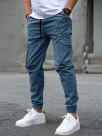 David | Entspannter Cargo-Jogger in Blau