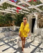 Vera - Puffärmel Ombre Druck Mini Kleid