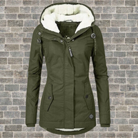 Luisa | Damen Gefütterter Wasserdichter Kapuzen Winter Parka in Grün