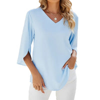 Lizzy® | Bluse mit V-Ausschnitt in Blau