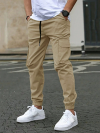 David | Entspannter Cargo-Jogger in Beige