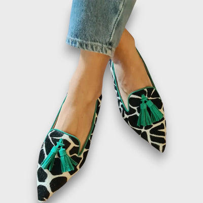 Ferina – Elegante Mokassins mit spitzer Form und zweifarbigem Design