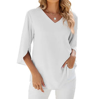 Lizzy® | Bluse mit V-Ausschnitt in Weiß