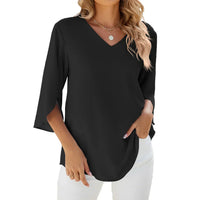 Lizzy® | Bluse mit V-Ausschnitt in Schwarz
