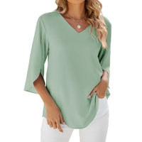 Lizzy® | Bluse mit V-Ausschnitt in Grün