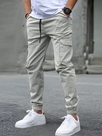 David | Entspannter Cargo-Jogger in Hellgrau