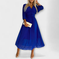 Nia - Stylisches Wickelkleid in Blau