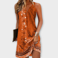 Tessa - Midi Kleid in Orange