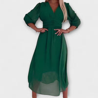 Nia - Stylisches Wickelkleid in Grün