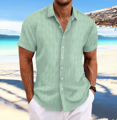 Kurzärmliges Hemd mit Knopfleiste für Herren