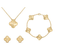 Stilvolle Klaver Schmuckset – Aurora in Gold