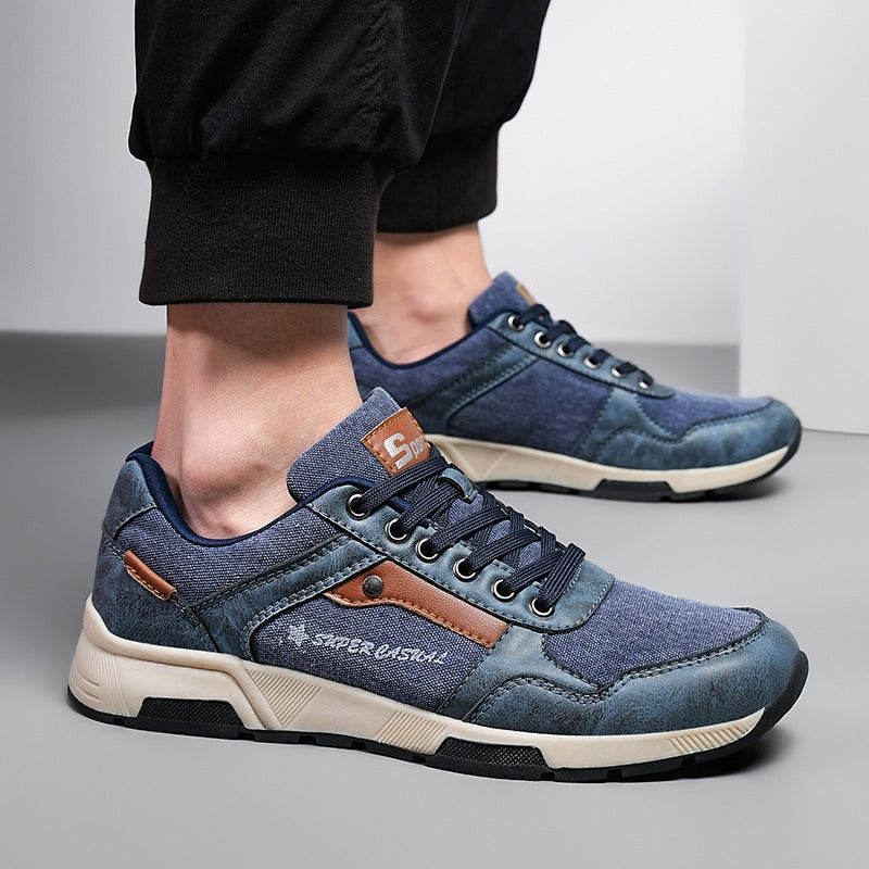 Herren-Turnschuhe im Retro-Design mit lässigem Materialmix - Luis