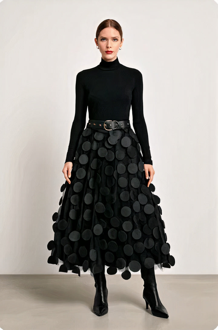 Damen stylischer Vintage-Midirock | Lang