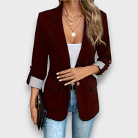Elviane – Klassischer Blazer in Bordeaux