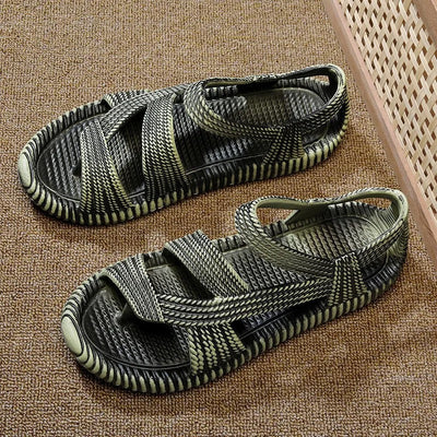 Geflochtene Herren-Sandalen handgefertigtes Design - Pieter