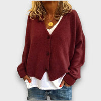 Shamira – Strick-Cardigan in Kastanienbraun