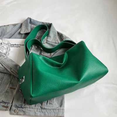 Damen-Tragetasche aus Kunstleder mit großem Fassungsvermögen im lässigen Stil - Andrea