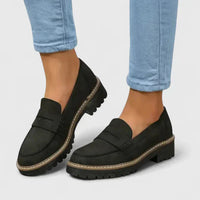 Agnes | Damen Slipper Grobe Sohle Komfort – Komfort Slipper Profil Sohle 2026 in Schwarz