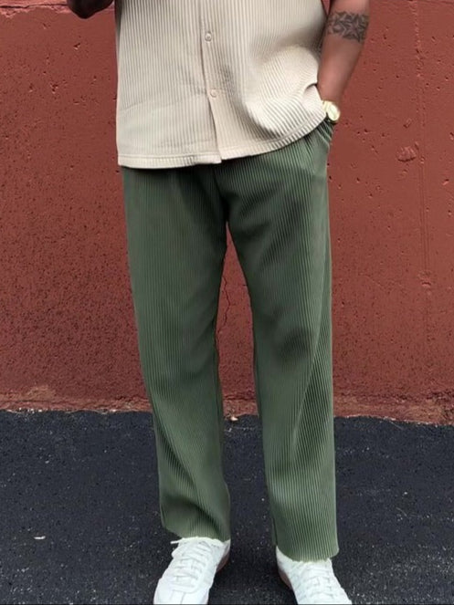 Gerade gerippte Herrenhose mit mittlerer Leibhöhe - Hugo