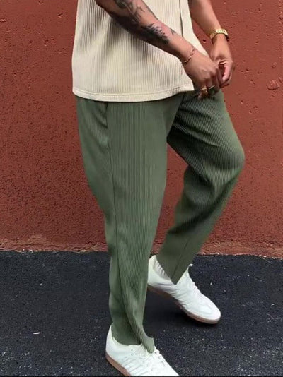 Gerade gerippte Herrenhose mit mittlerer Leibhöhe - Hugo