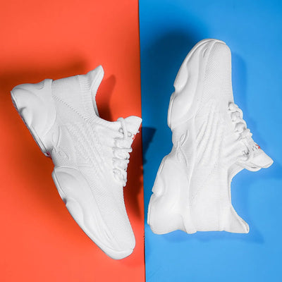 Atmungsaktive Mesh-Turnschuhe für Frauen mit dicker Sohle - Julieta