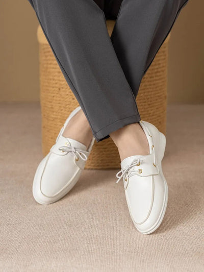 Herrenmokassins aus Kunstleder mit Schnürung - Carlos